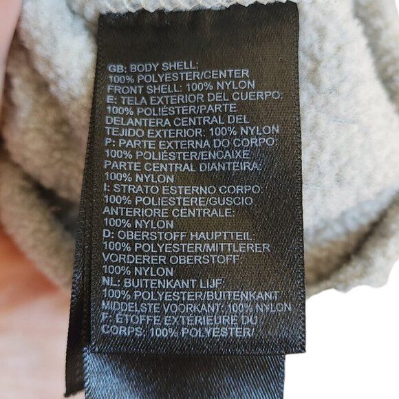 North Face Men's Pyrite Quarter Zip Fleece Jacket in Wild Oat Heather Tan Sz. M - Picture 4 of 4